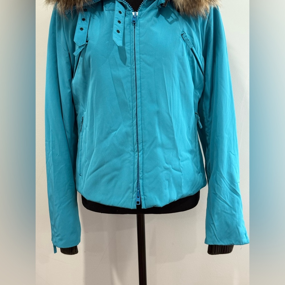 Allegri L Blue Full Zip Jacket with Faux Fur Collar 821 - Picture 3 of 9